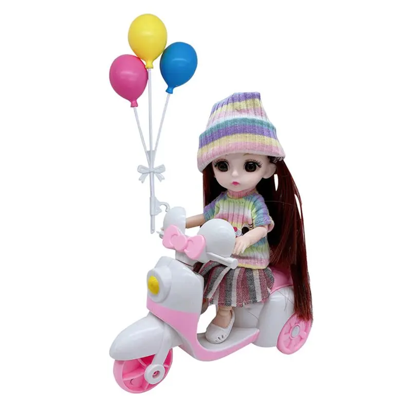 Juguetes para niñas BJD de 6 pulgadas, Mini carrito de compras de leche para alimentos, globo de motocicleta, envío rápido, regalo de cumpleaños y Navidad para niños