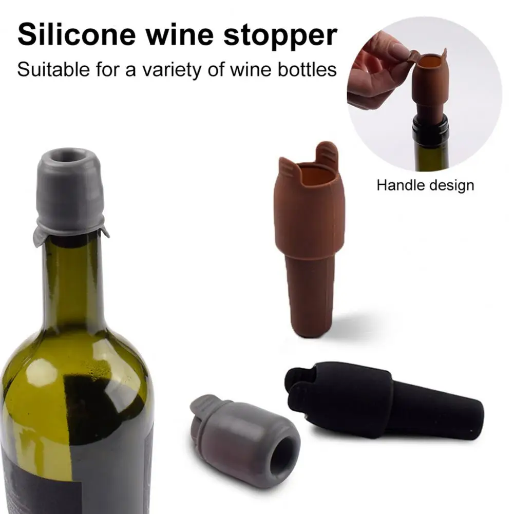 Wine Bottle Cover Caps Silicone Wine Stoppers Reusable Bottle Seal Caps Wine Bottle Covers for Freshness Champagne Beer for Home