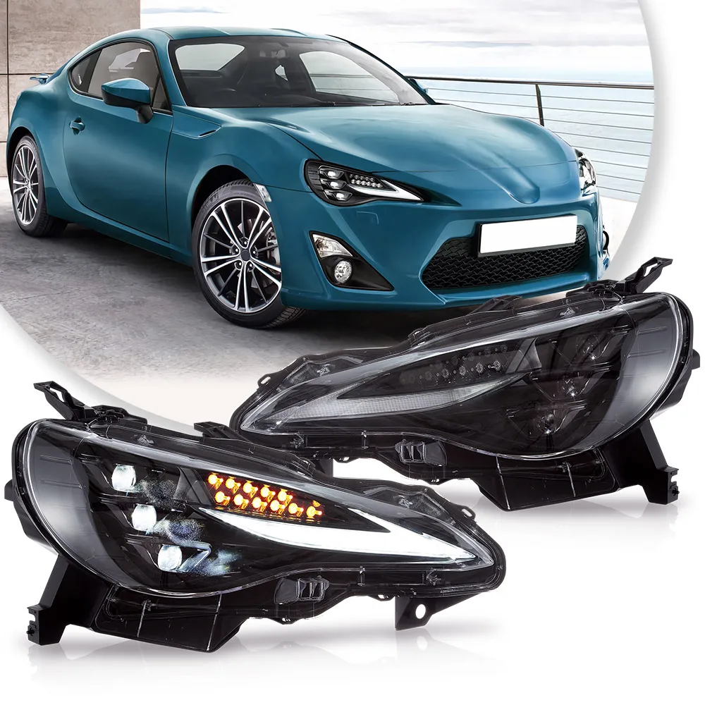 Vland 12–21 86 Subaru BRZ Scion FR-S RGB Headlights Full LED with DRL Color Changing Front Headlamp Assembly Upgrade