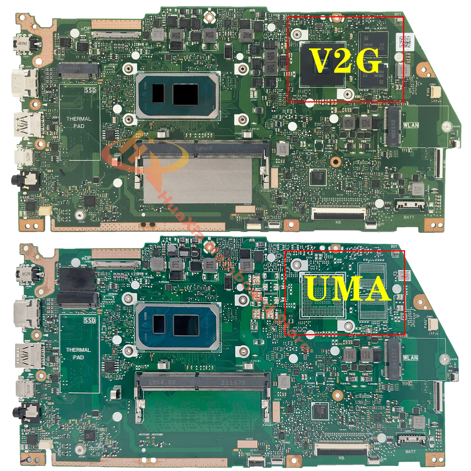 Imagem -02 - Mainboard para Asus X513ea X513ep R513e K513e F513e A513e X513eq Portátil Placa-mãe Uma V2g i3 i5 i7 11th Gen Ram4gb 8gb X513e