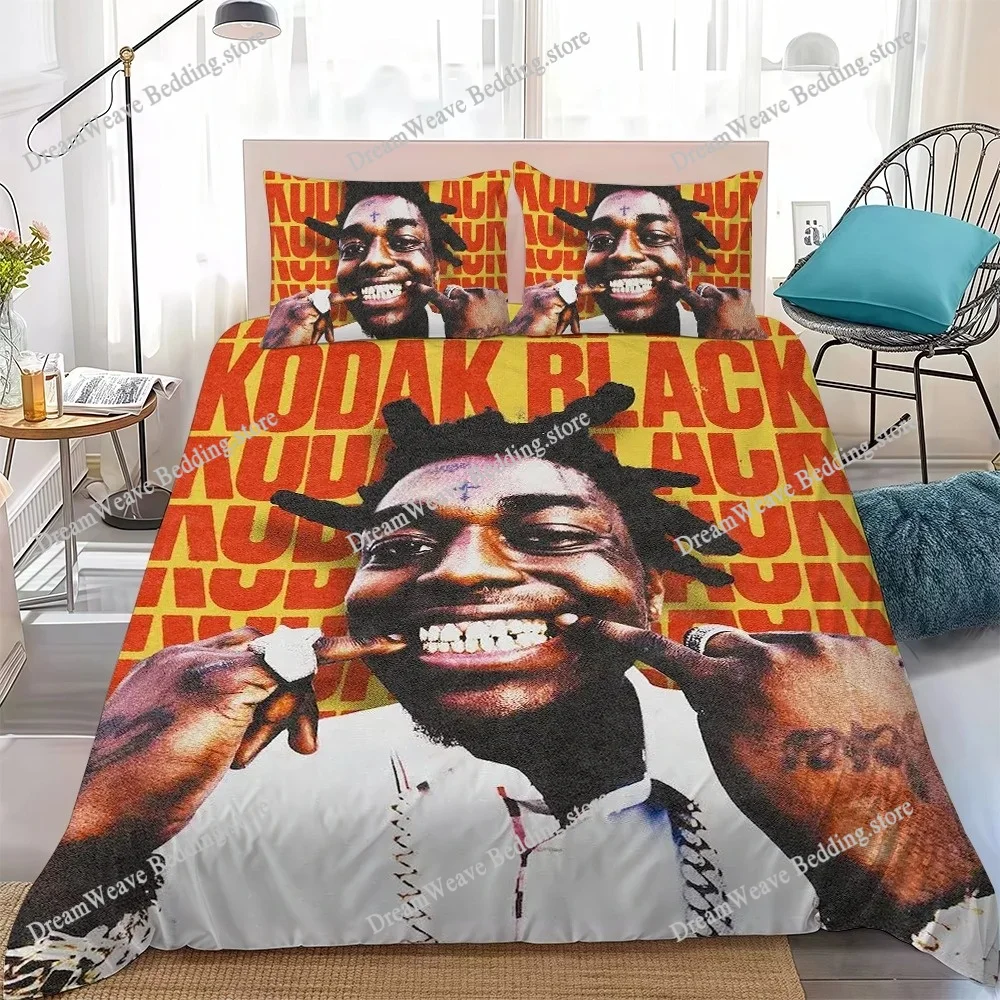 

K-Kodak Black Rapper Duvet Cover Set Home Style Bedding Soft Laundry Cotton Bed Student Dormitory Gift