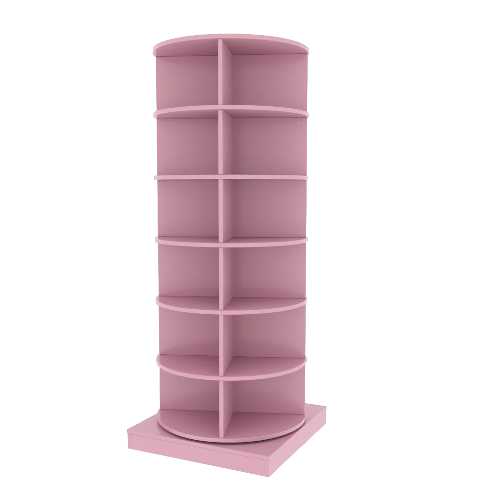 

Pink 360 Rotating Shoe Cabinet 6 Layers