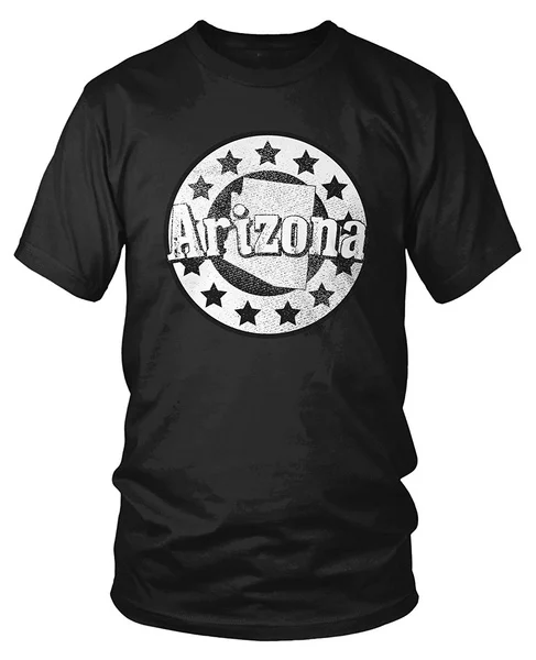 Men's Arizona, Faded State Shape and Stars T-shirt