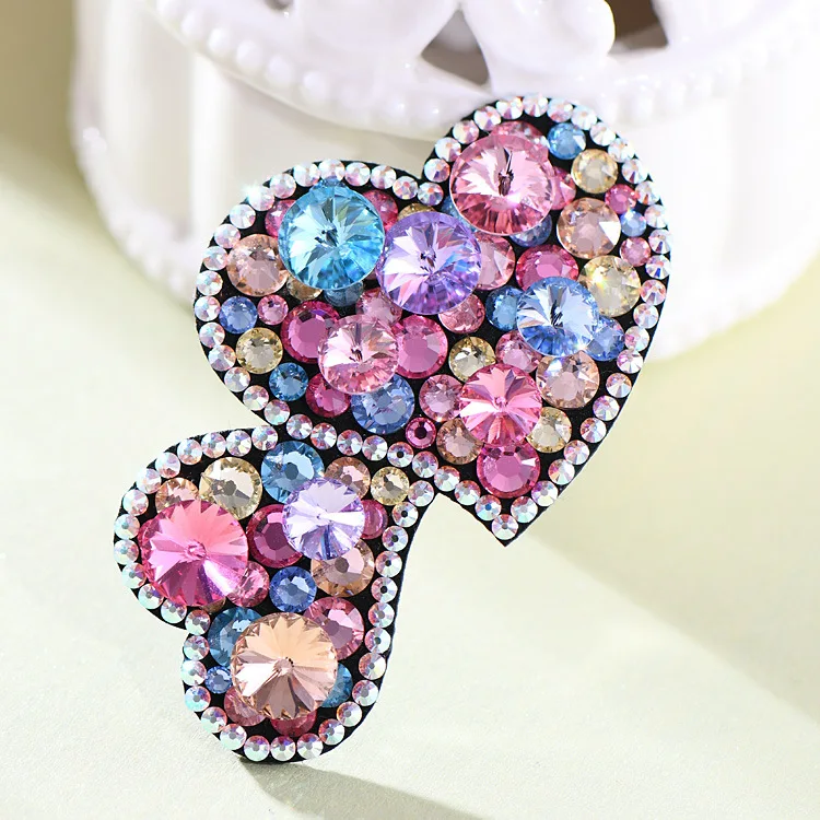 

Love BB clip leather BB clip hairpin headwear crystal clip rhinestone bangs