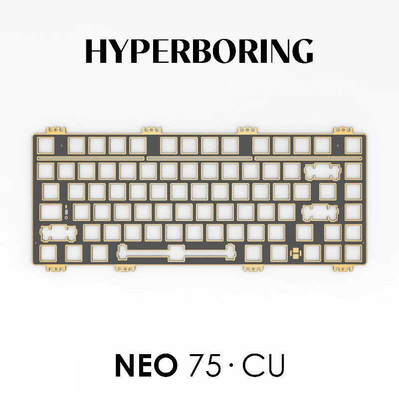 Neo75·CU Positioning Plate Custom Mechanical Keyboards  Accessory PC PP FR4 Alu Carbon Fibre Brass Material Keyboard Build Kit