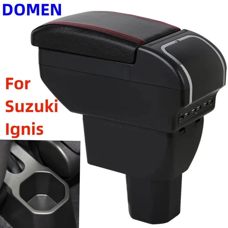 

For Suzuki Ignis 2016 - 2021 Dual Layer central Store content products interior Armrest Storage box