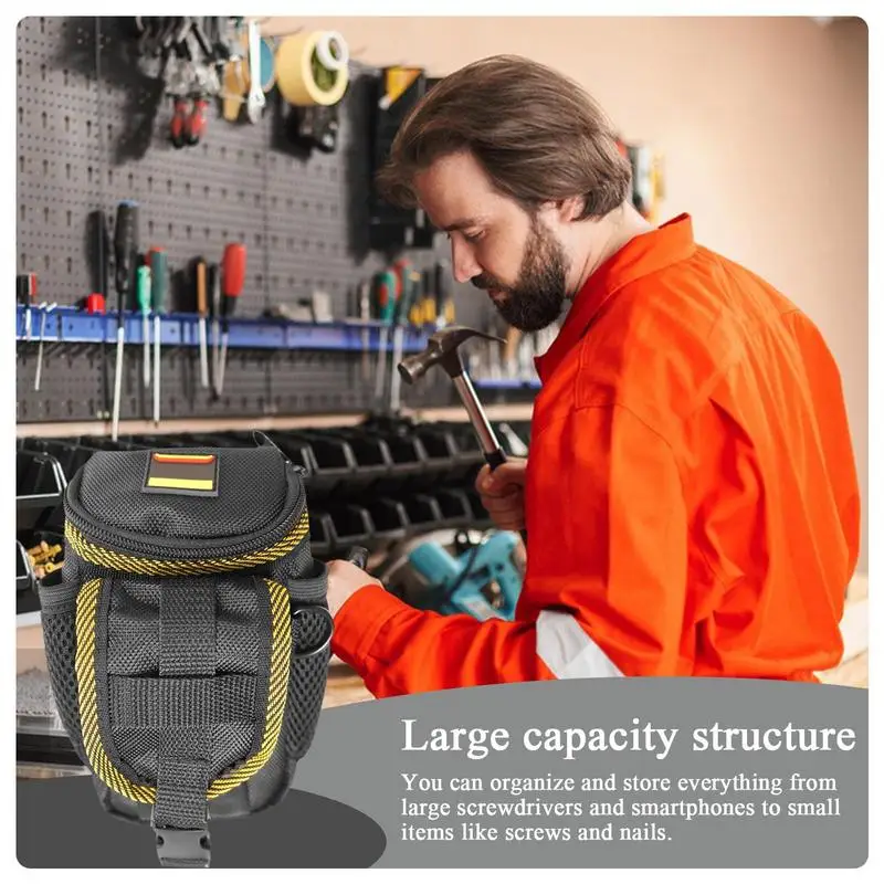 

Electricians Tool Pouch Utility Pouch Tool Belt Holster Phone Holder Small Oxford Cloth Storage Organizer With Multiple Pockets