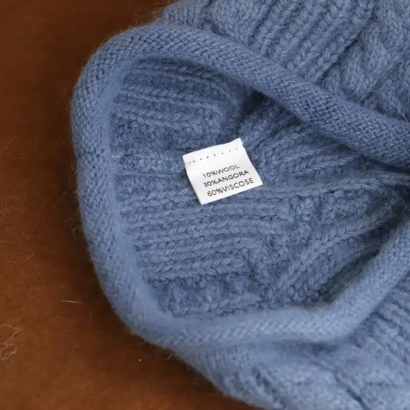 2026 Neue Y2K Herbst-Winter Warme Wollmütze für Damen, Modische Vintage-Kaninchenfellmütze, Vielseitige Faltbare Strickmütze – Detail 17