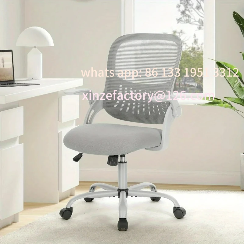 

Customizable Mesh Office Chair with Adjustable Armrests, Lumbar Support, and Mid-Back Design for Home & Desk Use with Smooth-Rol