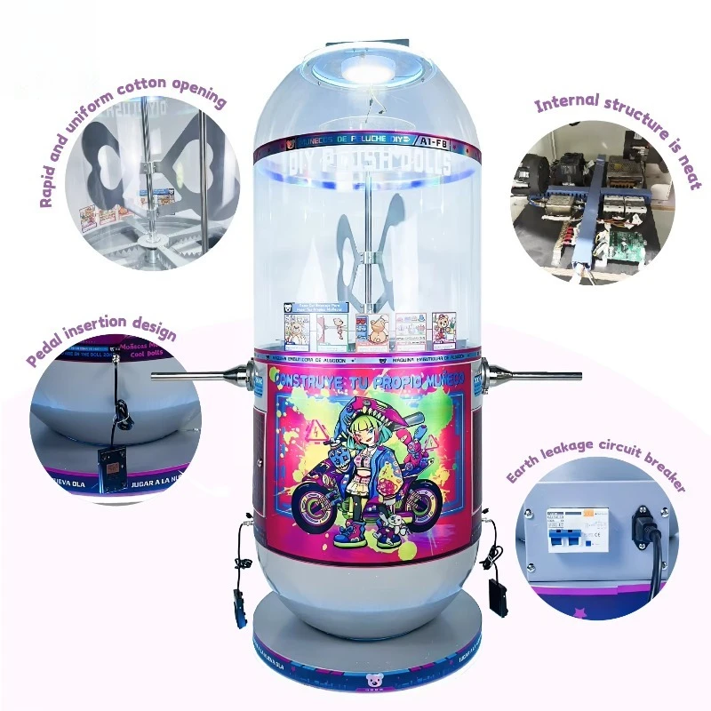 Toy Filling Unit Portable Stuffing Machine Motor Children Entertainment Multifunctional Diy Plush Double-layer Customized