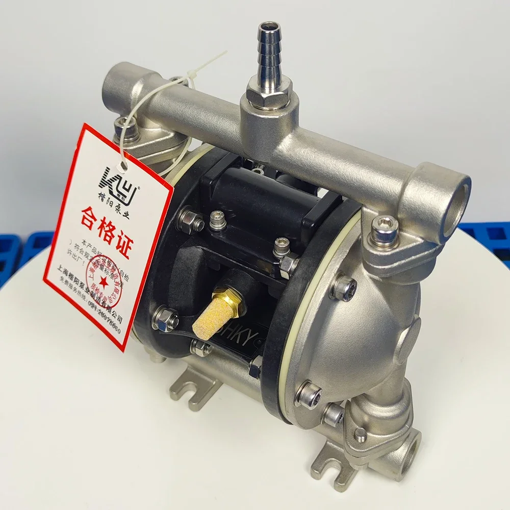 KY-10S4 Stainless Steel 3/8 Inch Pneumatic Diaphragm Pump Acid Transfer Air Portable Anti Solvent Resistance Sanitary