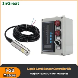 Trasmettitore di livello di ingresso Sensore di livello del liquido Controller Manometro di livello di pressione statico Sensore di livello dell'acqua 4-20mA/0-10V/RS485