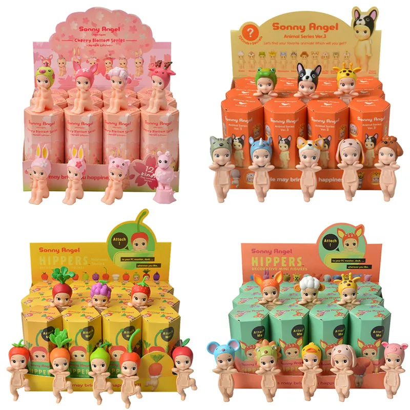 

The New Sonny Angel Cherry Blossom Series Animal Fruit Series Blind Box Anime Mini Figure Model Doll Toy For Kids Gift
