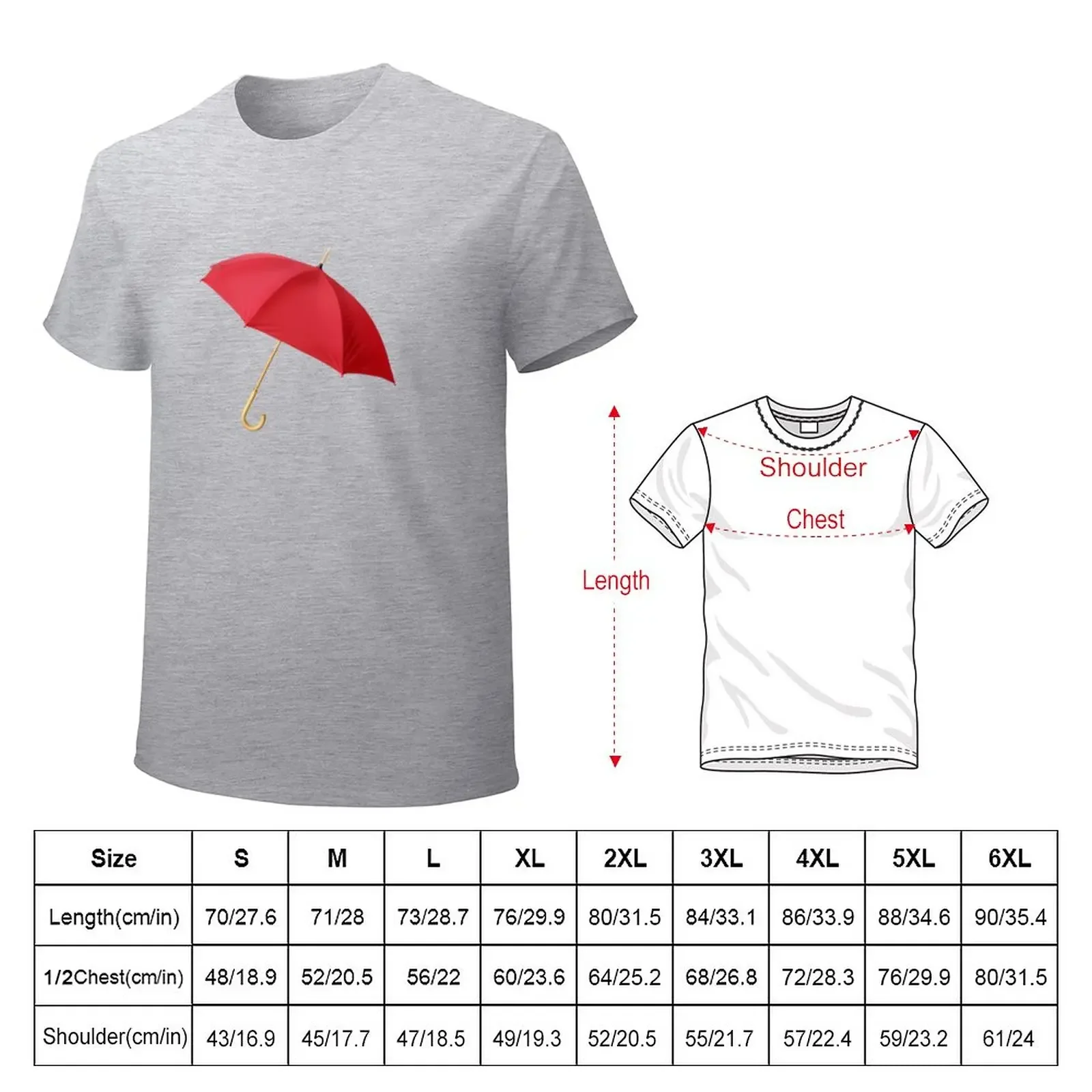 Red umbrella T-Shirt cute tops tops quick drying heavyweights t shirts for men pack