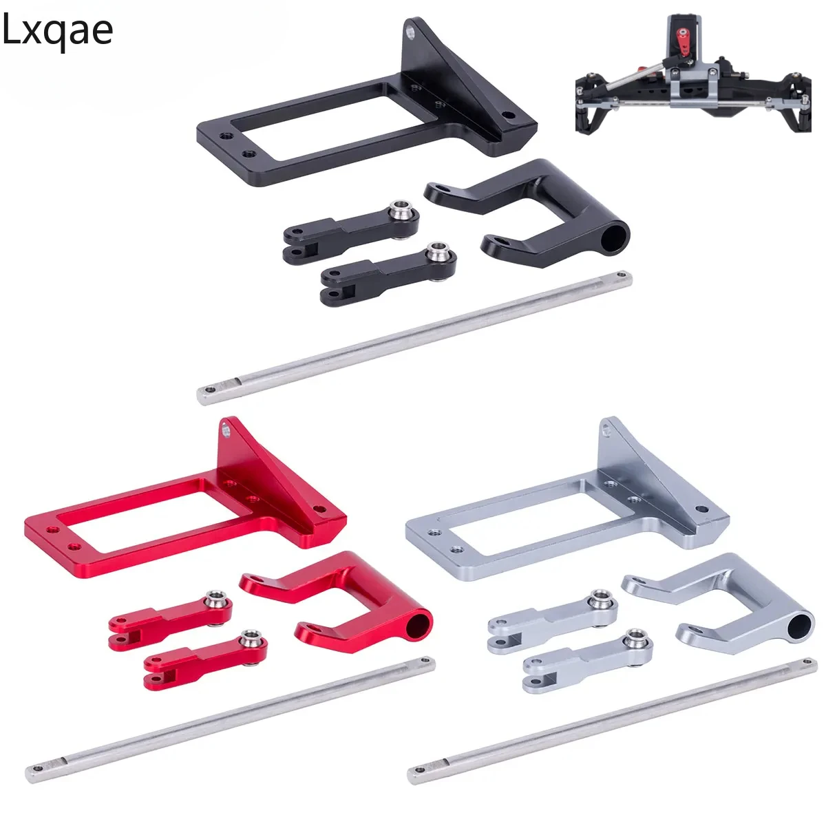 อลูมิเนียม CNC ค้างคาว Servo Mount ไฮดรอลิกพวงมาลัย Link สําหรับ 1/10 RC Crawler รถ VP Capra F9 Portal Axle LCG แชสซีชิ้นส่วน DIY