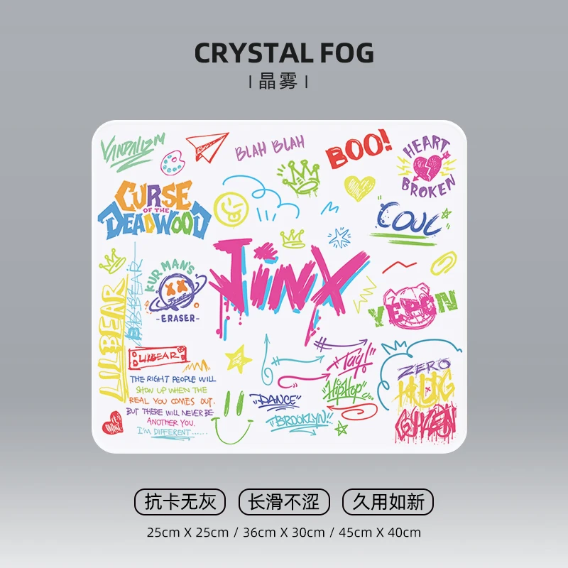 

Crystal Fog Glass Mouse Pad E-sports Game Photovoltaic Glass Gaming Mats Customized Computer Desk Pad PC FPS Gaming Mouse Pad