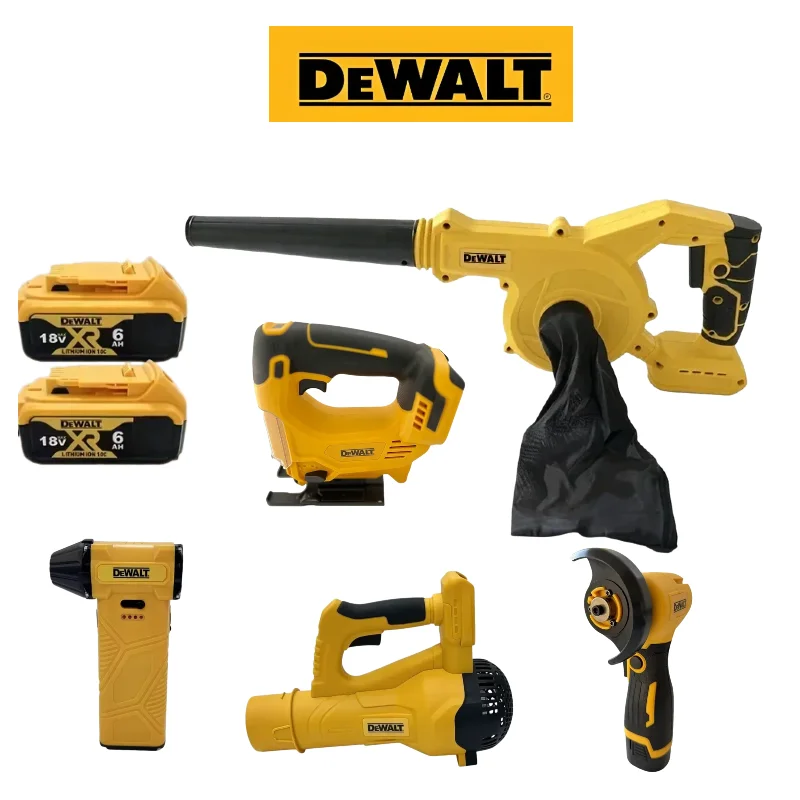 

Набор электроинструментов DeWalt: беспроводная угловая шлифмашина, резак, пистолет для герметика, насос для накачки, ударный молоток, шприц для смазки