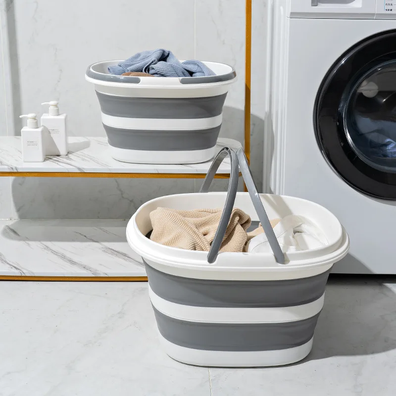 Portable Folding Basin car wash bucket household 16L Clean Bucket Bathroom Storage Basket For Washing Fishing Camping Basin