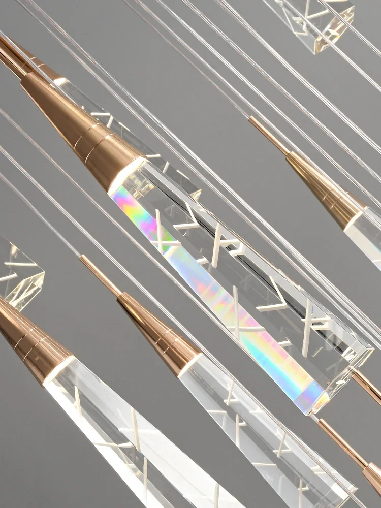 

High Ceiling Chandeliers Pendant Lights For Living Room Modern Branch Led Long Line