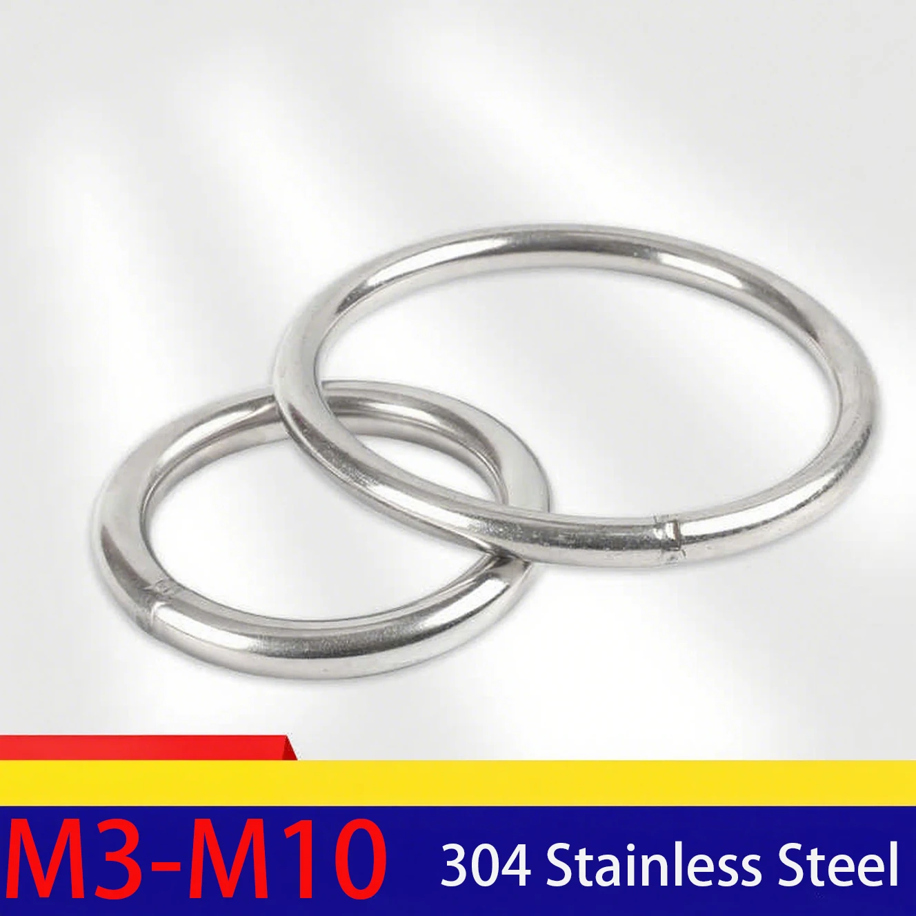 1-4pcs 304 Stainless Steel Solid O-Ring 20/30/40/50/60/80/100mm Welded Rust Resistant Iron Pet Fishing Net Hanging Rings