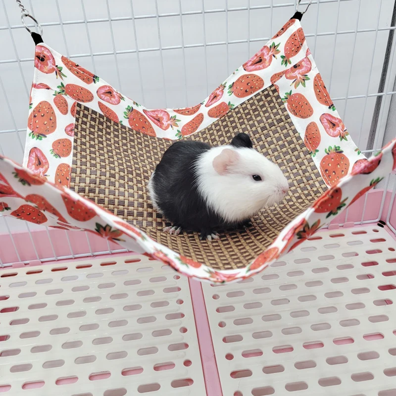 1 PC Random Color Summer Cooling Hamster Hammock Hanging Beds House for Small Animal Chinchillas Nests Pets Supplies D9211