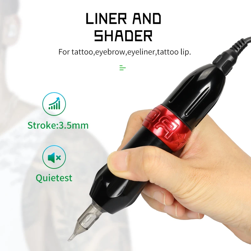 Tattoo Kit Rocket Tattoo Pen Kit Rotary Tattoo Machine RCA Jack with Aurora 2 Tattoo Power Supply For Tattoo Artist Accessories