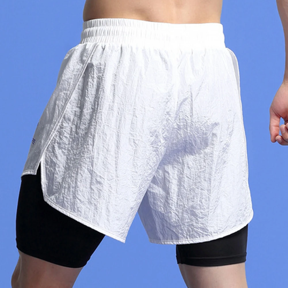 

Breathable Men's Sports Boxer Briefs - Nylon Loose Fit Underwear for Active Comfort in White, Red, Gray, Blue & Dark Blue