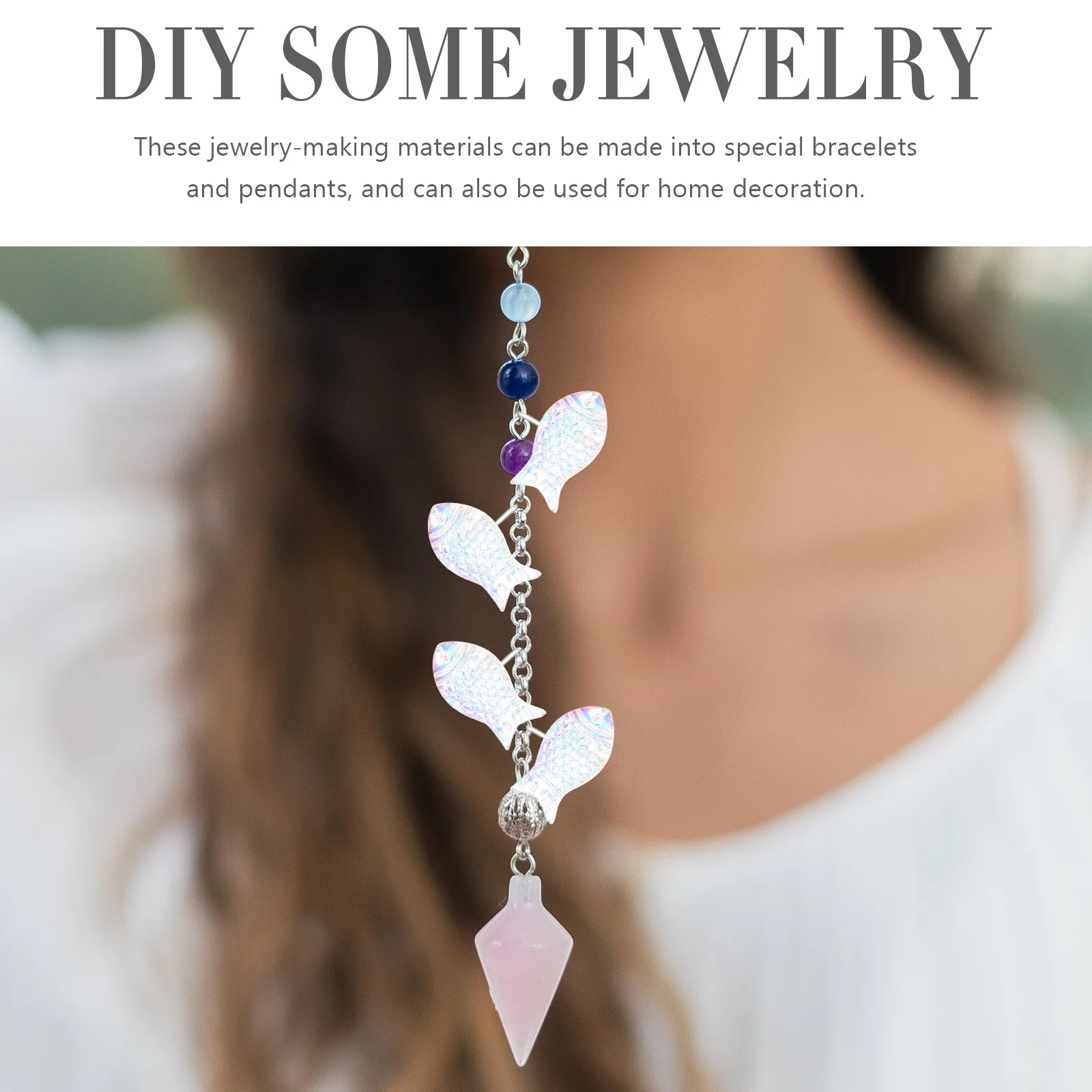 

50 шт., хрустальные бусины, аксессуары, смешанные стеклянные бусины в форме рыбы, разделительные бусины для изготовления ювелирных изделий своими руками, браслеты, подвески, декор