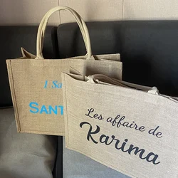 Borsa di iuta personalizzata borsa regalo da damigella d'onore borsa di tela da imballaggio personalizzata festa di addio al nubilato da sposa bomboniere da spiaggia per gli ospiti