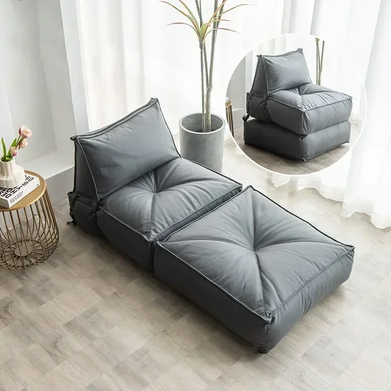 Bean Bag Bed Folding Recliner Beanbag Sofa with Filler Living Room Giant Lazy Couch Tatami Comfortable Leisure Chair Furniture