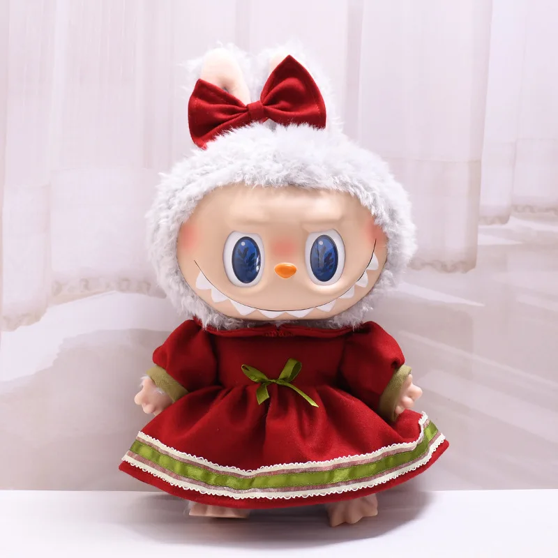 38cm 라부부 인형 옷 크리스마스 작업복 치마 라부부 인형 의상 액세서리