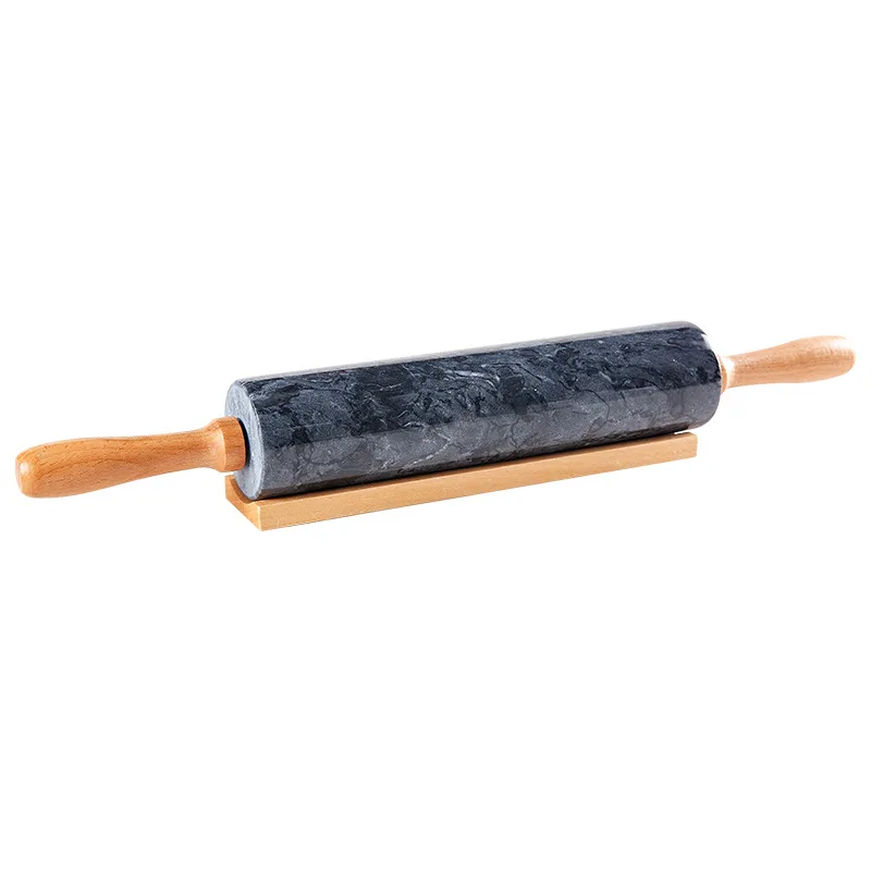 

DSA natural marble rolling pin non-stick movable surface household large marble walking hammer creative baking tool