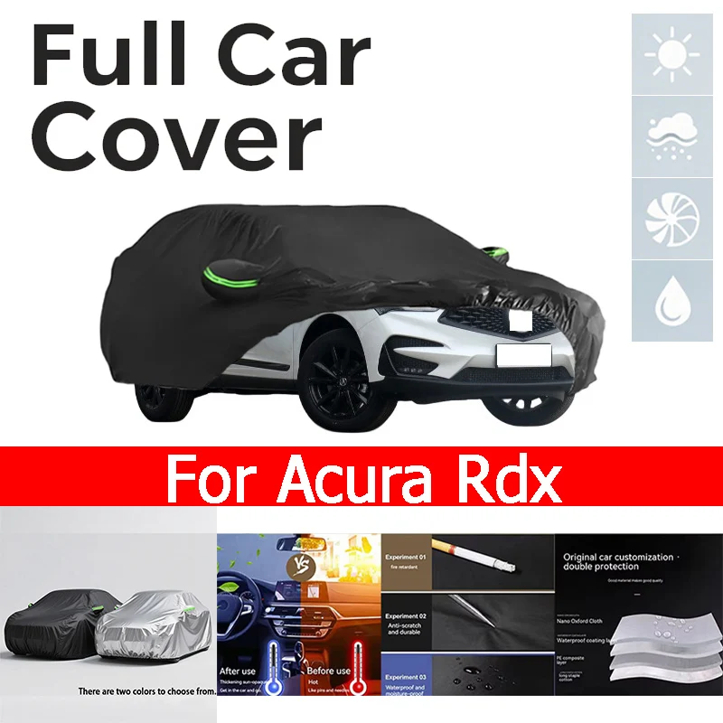 

Full black Car Covers for Acura Waterproof All-Weather Windproof Dustproof UV-Protected Outdoor Use