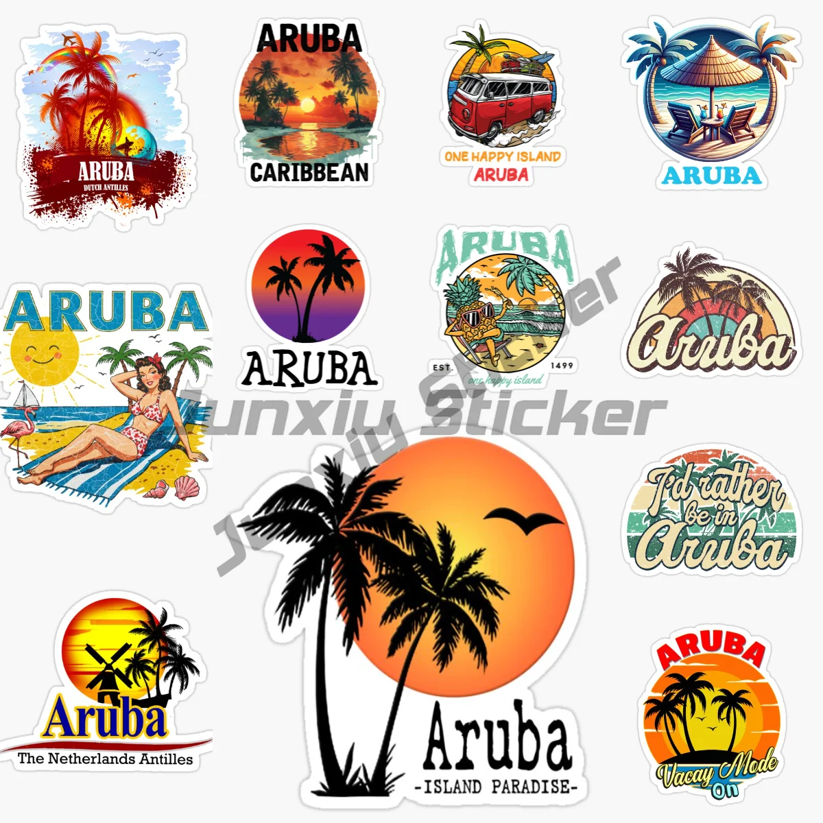 

ARUBA DIVE Netherlands Island Flag National Emblem Located in The Caribbean Car Sticker Fashion Motorcycle Car Style Protective