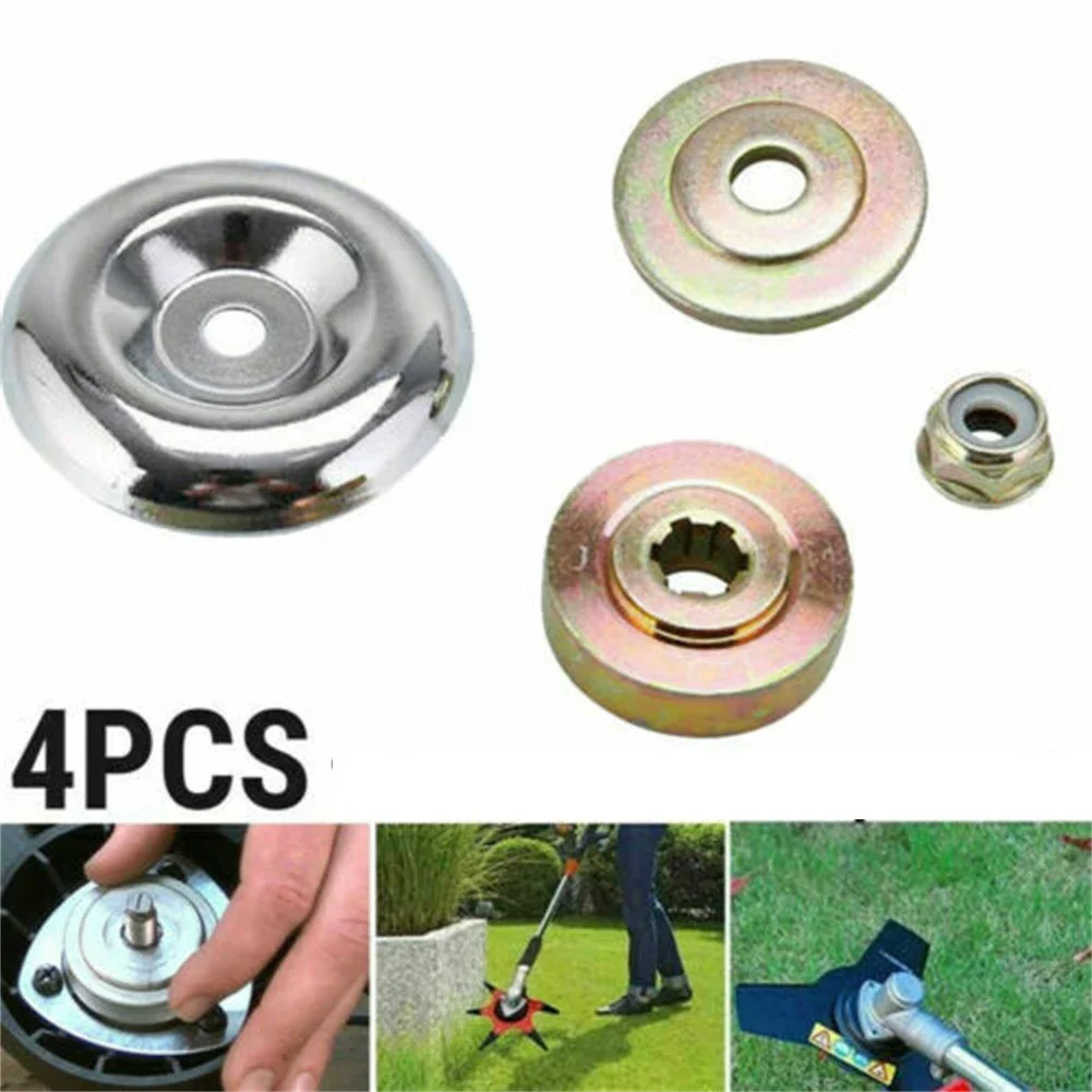 4pcs For Whipper For Snipper Trimmer Head Lawn Mower Rider Plate Thrust Washer Collar Nut Kit Garden Tool Accessories