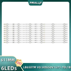 Tira de luces LED, accesorio para televisor LB6507M LB65084 V0 65H6570F 65H6510G H65B7100 H65B7300 HD650V1U72-T0L1 e469119 94v-0 HD650V1U71-T0L1B HE659XH, 10 unidades/juego