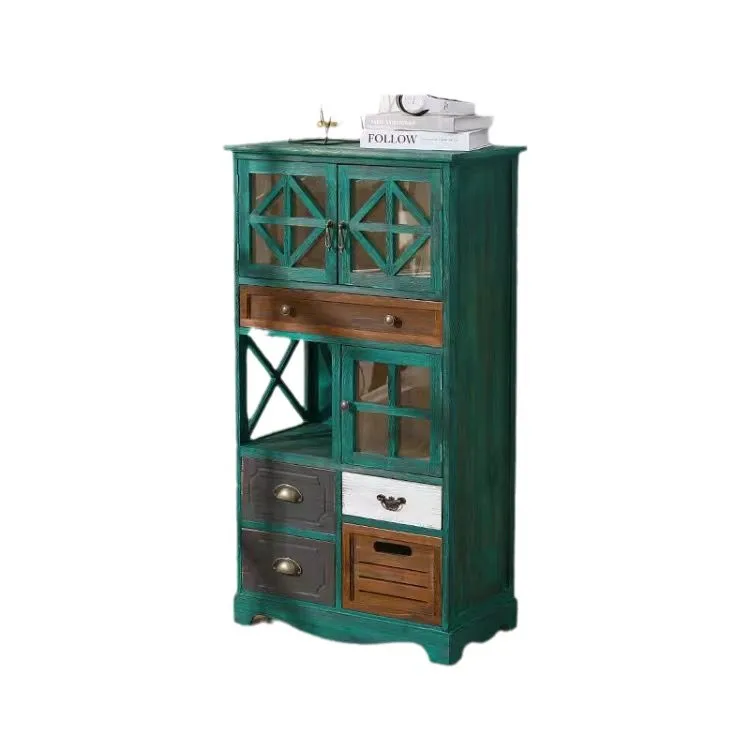 

New American durable solid wood chest of drawers, bedroom, living room, bedside storage cabinet, multi-