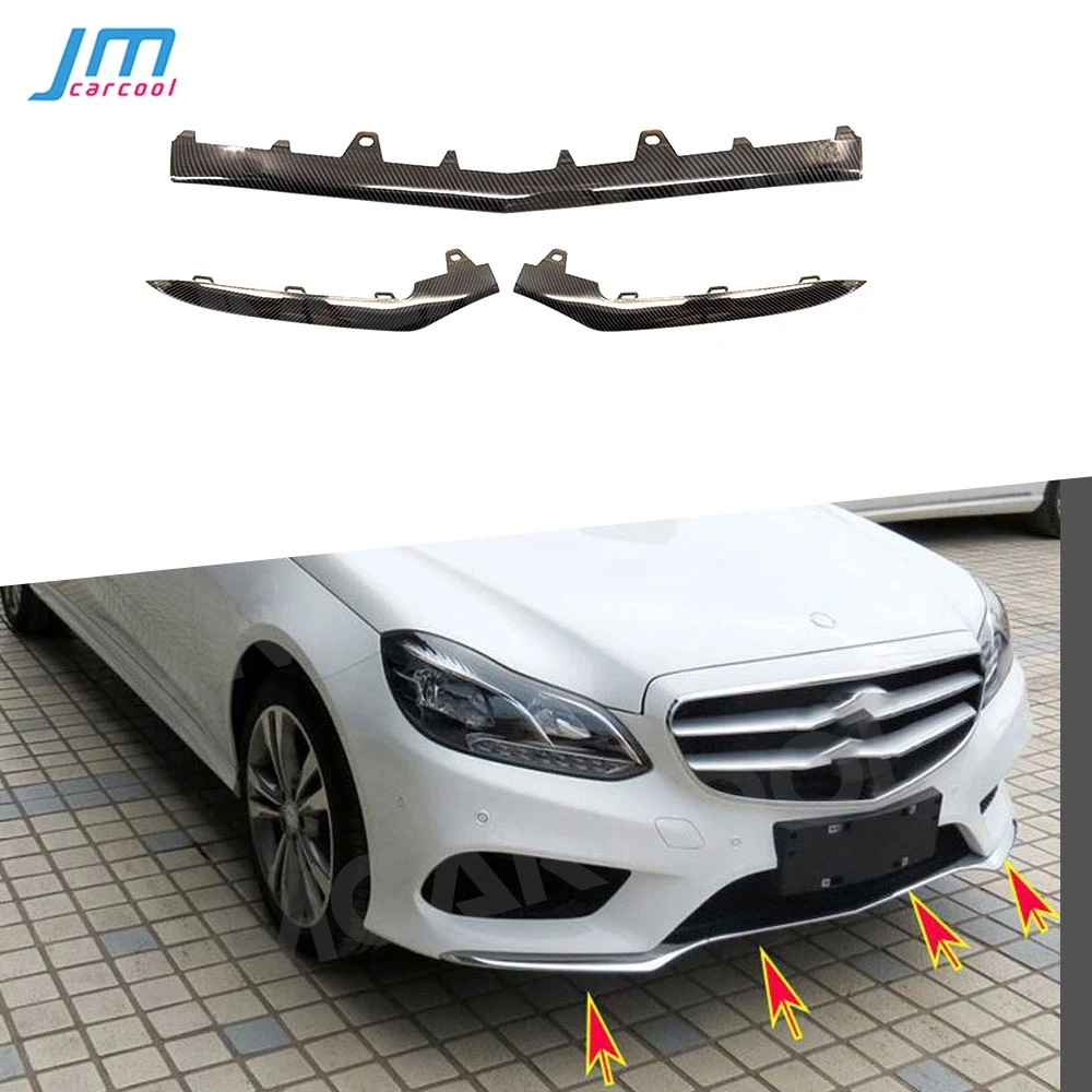 

Carbon Fiber Car Front Bumper Chrome Grille Cover Trim Molding For Mercedes Benz E-Class W212 E200 E220 E250 E300 E350 2014-2016