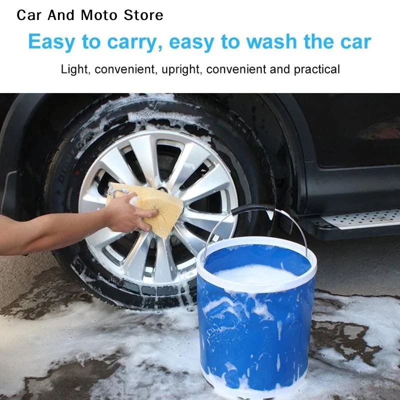 9L/11L/13L Portable Foldable Car Wash Bucket Oxford Fabric For Outdoor Vehicle Home Multipurpose Collapsible Water Container