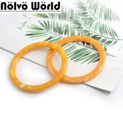 4-10Pcs Fashion Amber Round Bag Handle for Handcrafted Handbag Purse Frame DIY Bags Accessories New Resin Bag Handles Wholesale