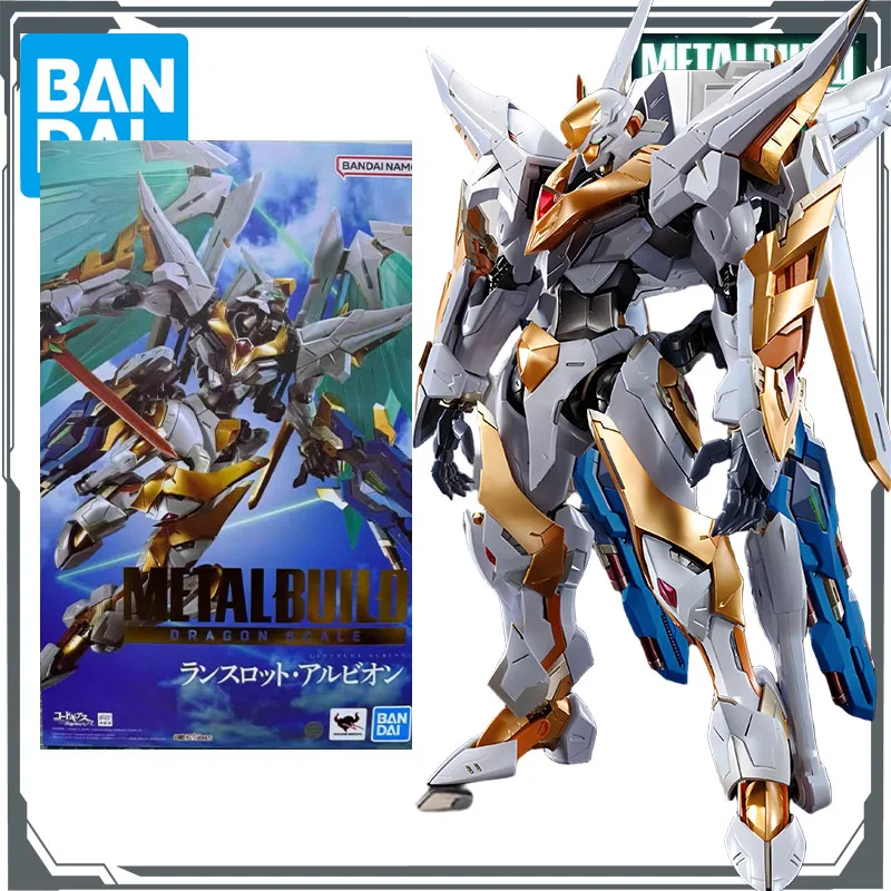 

Bandai оригинальные мобильные Gundam METAL BUILD LANCELOT ALBION 180 мм аниме фигурки игрушки для мальчиков подарочная модель украшения