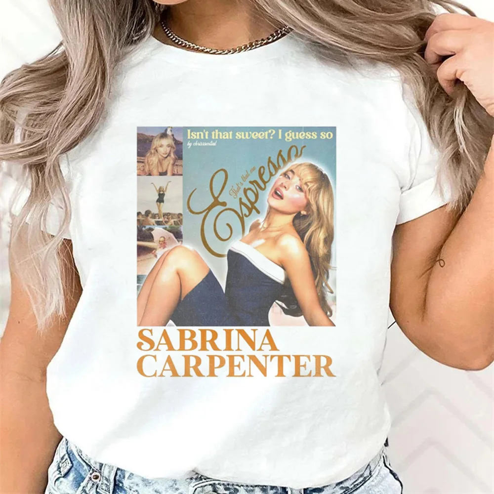 Sabrina Carpenter t shirt women manga harajuku Y2K Tee female designer clothing