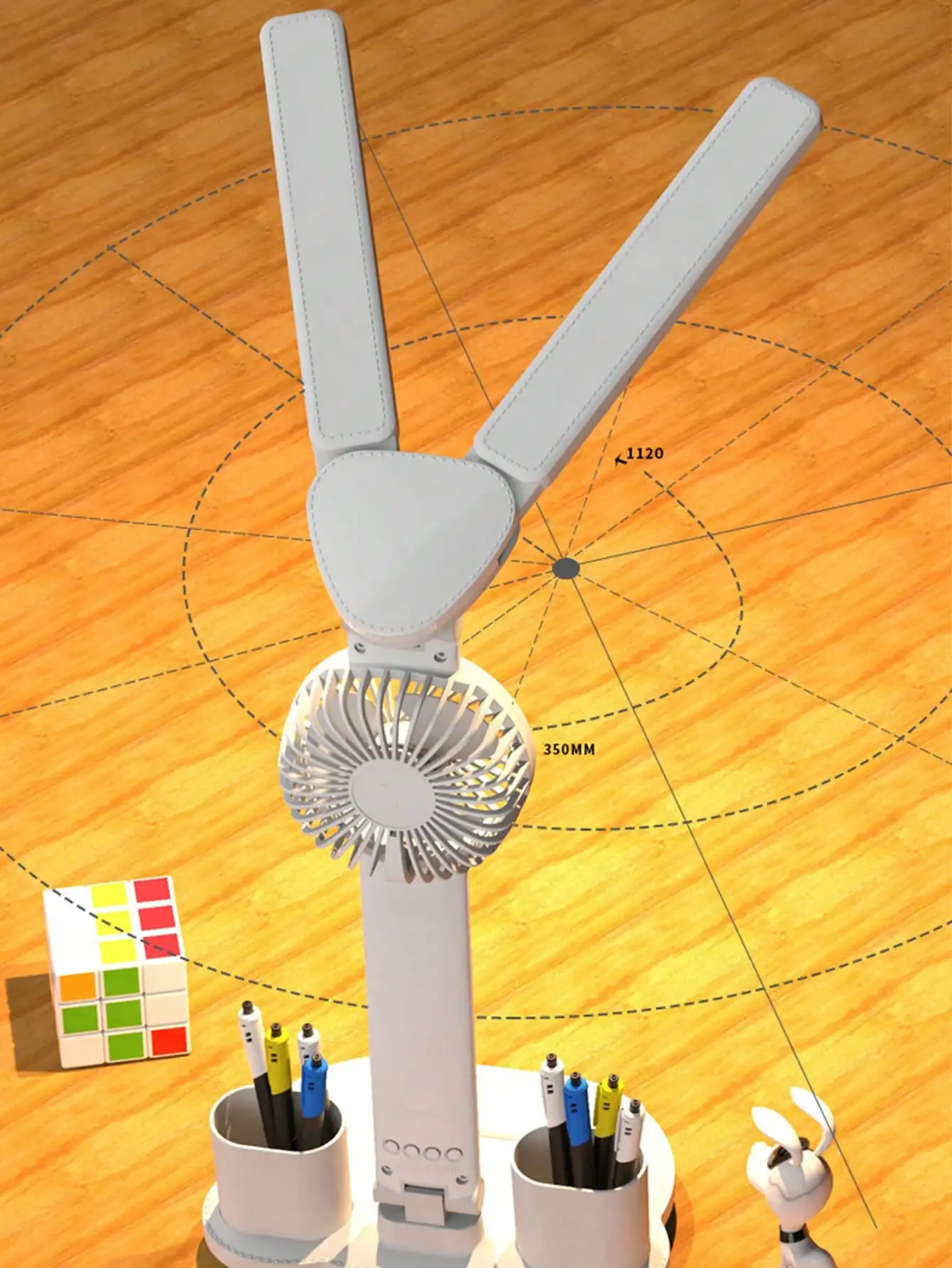 مصباح مكتبي قابل للطي بمروحة LED واقية للعين، مصباح طاولة قراءة ذكي لغرفة النوم لسكن الطلاب