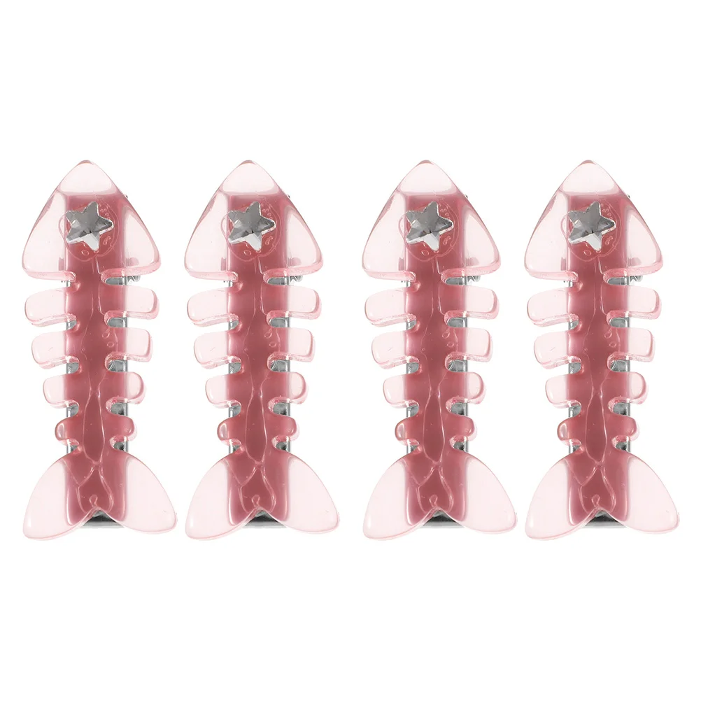 

4Pcs Fishbone Hairpin Cute Accessories Women Styling Alligator Clips Small Barrettes Thin Thick Hair Decorative