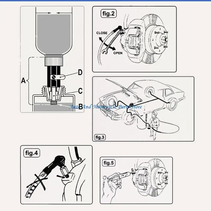 

P9FD Pneumatic Brake Fluid Bleeder Brake Bleeding Tool
