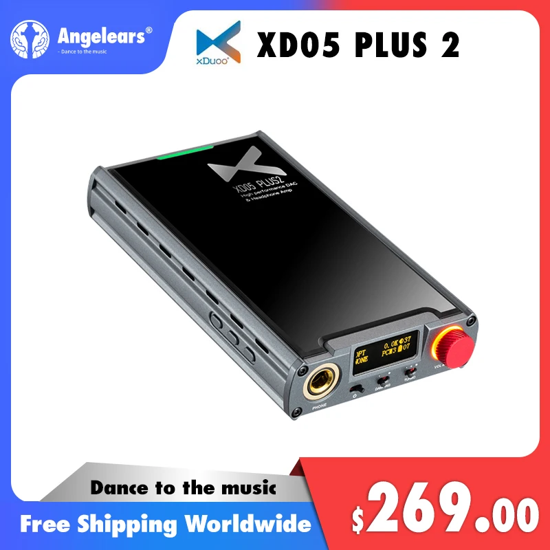 

XDUOO XD05 PLUS 2 Portable DAC Headphone Amplifier AK4493SEQ PCM384KHZ/DSD256 MQA Bluetooth 5.1 UAC1.0/UAC2.0 Decoder Amplifier