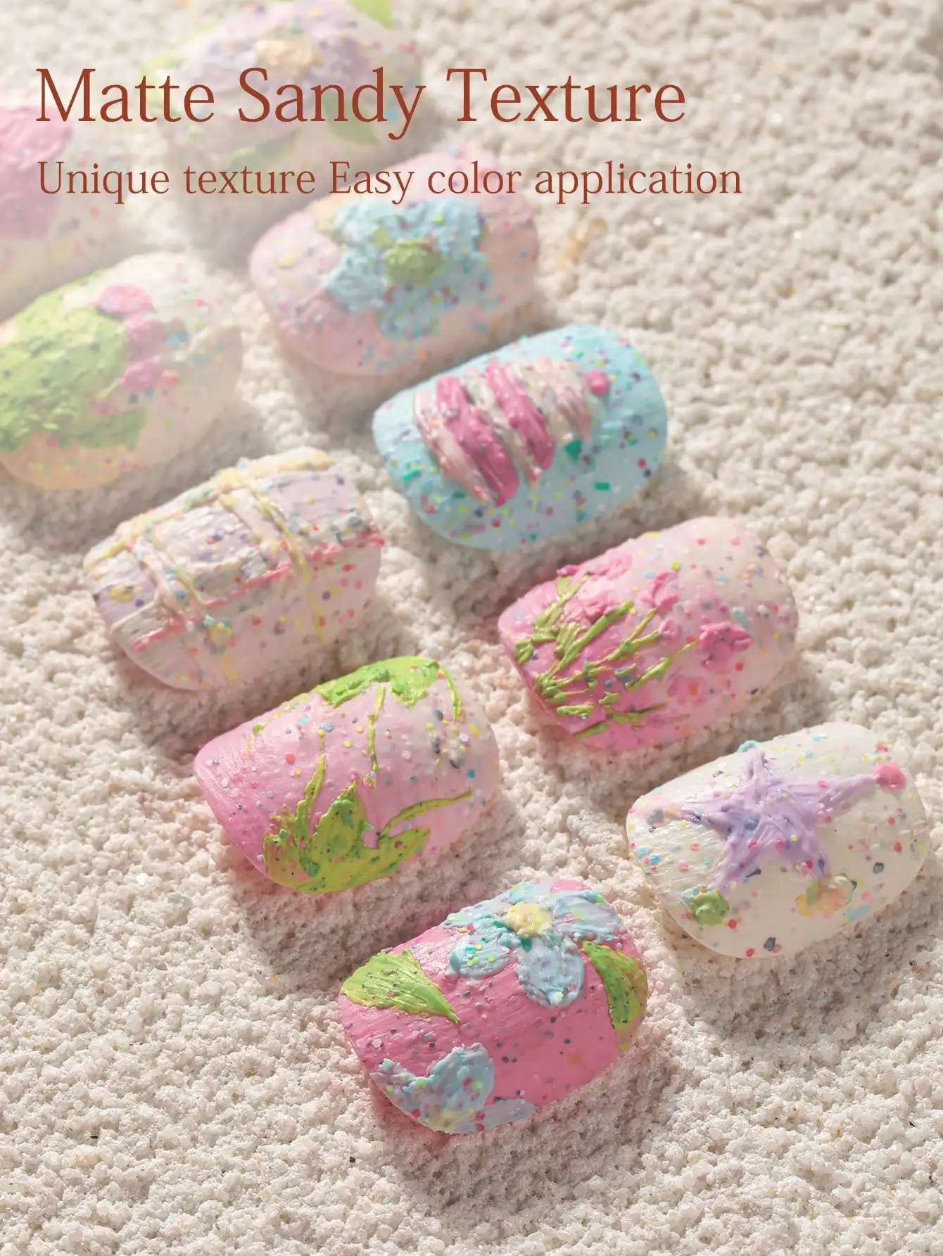 MORDDA 9pcs Sunset Concert Oil Painting Gel Nail Polish Set, For 3D Relief Designs, For Creative Manicures