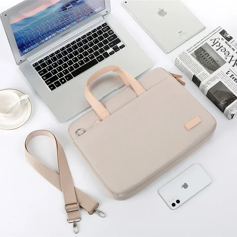 Laptop Bag Sleeve Protective Case Carrying Case for Macbook Air 13 14 15.6 Inch ASUS Lenovo Dell Xiaomi Huawei Shoulder Handbag