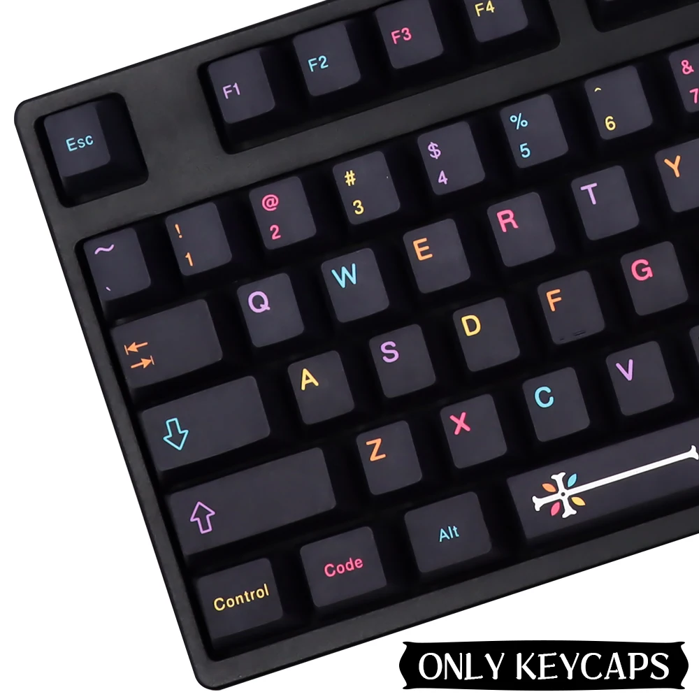 GMK Mictlán black personalizadas keycaps Cherry Profile 60 percent set  PBT  ceycaps for cherry mx  mechanical keyboard 7U space