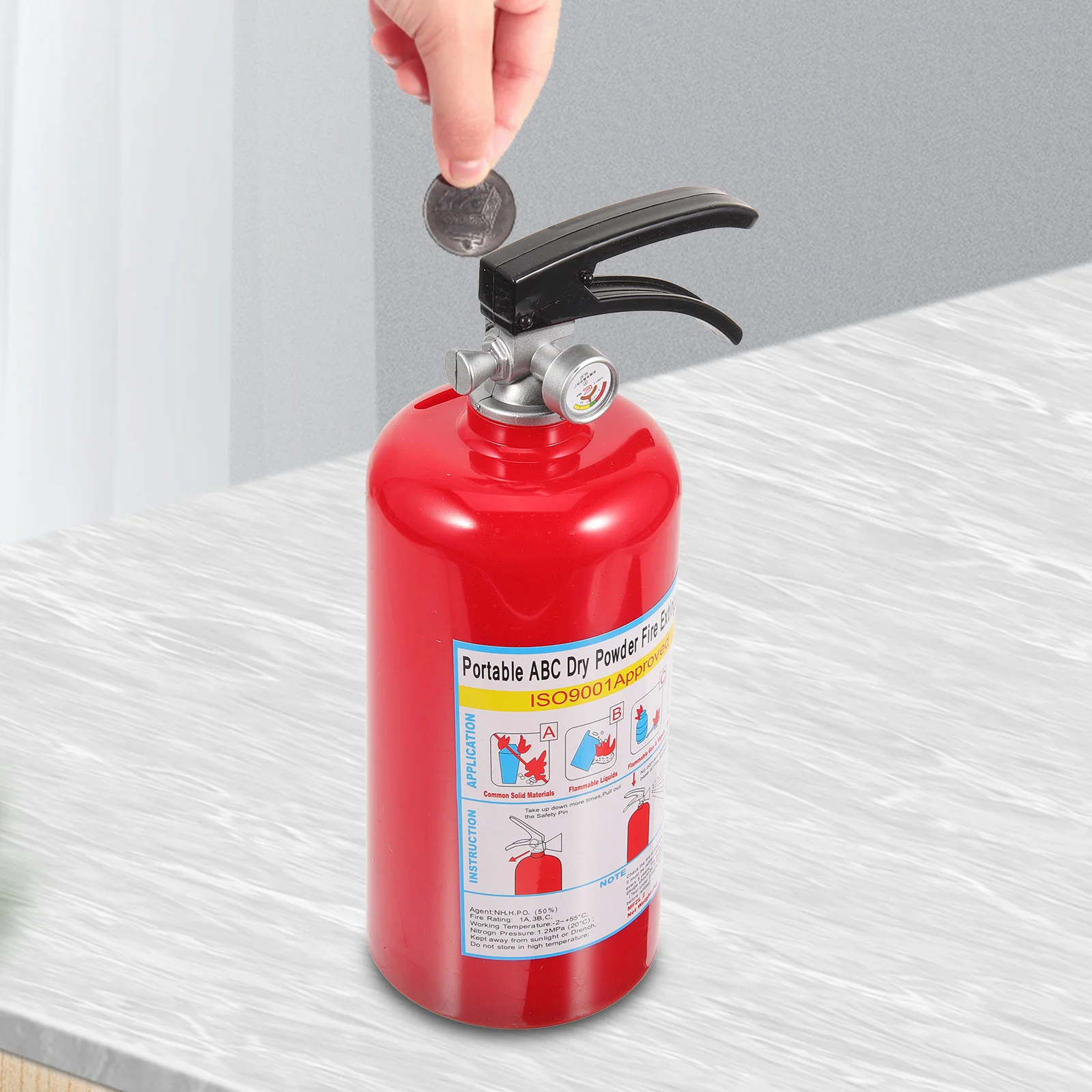 Personality Fire Extinguisher Piggy Bank Travel Children’s Toys Girls Gift Aluminum Alloy Kids